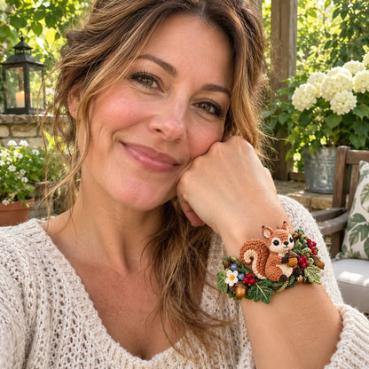 🌿🧶 Woodland Wrist Friends – Handmade 3D Crochet Animal Bracelet Collection