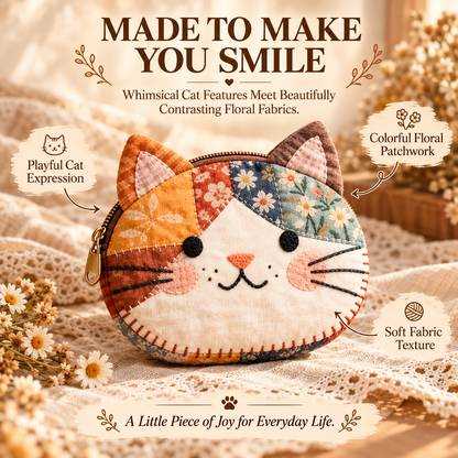 🐱Handmade Patchwork Cat Coin Purse