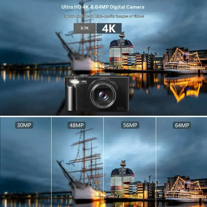 WIKICO 4K Digital Camera for Photography & Content Creators - 64MP📸
