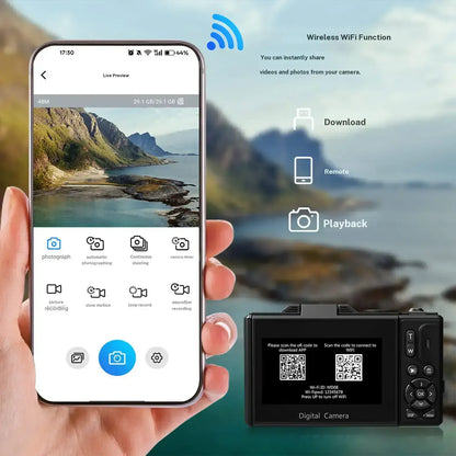 WIKICO 4K Digital Camera for Photography & Content Creators - 64MP📸