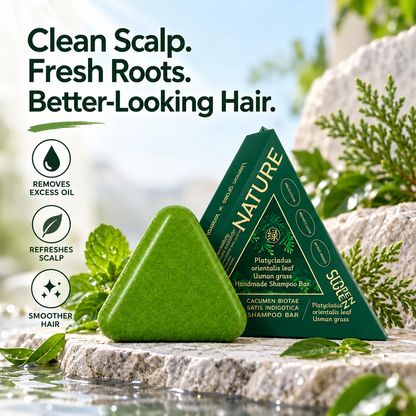 🫧Herbal Seven Green Triangle Shampoo Bar