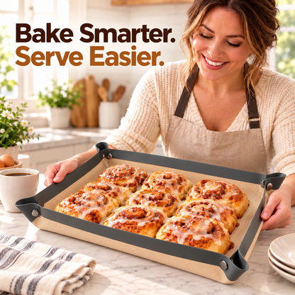 🍪 Foldable Silicone Baking Tray – Bake, Release & Store with Ease:New Upgraded Version ⭐