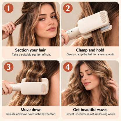 ⏰32MM Wavy Hair Curler – Big Bouncy Curls, 4 Adjustable Heat Settings & Negative Ion Care – Salon-Quality Styling at Home 💇‍♀️