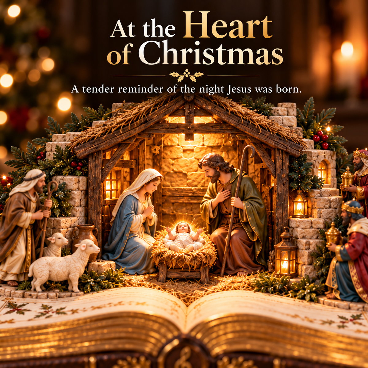 Bethlehem Star of Faith illuminated Christmas decoration