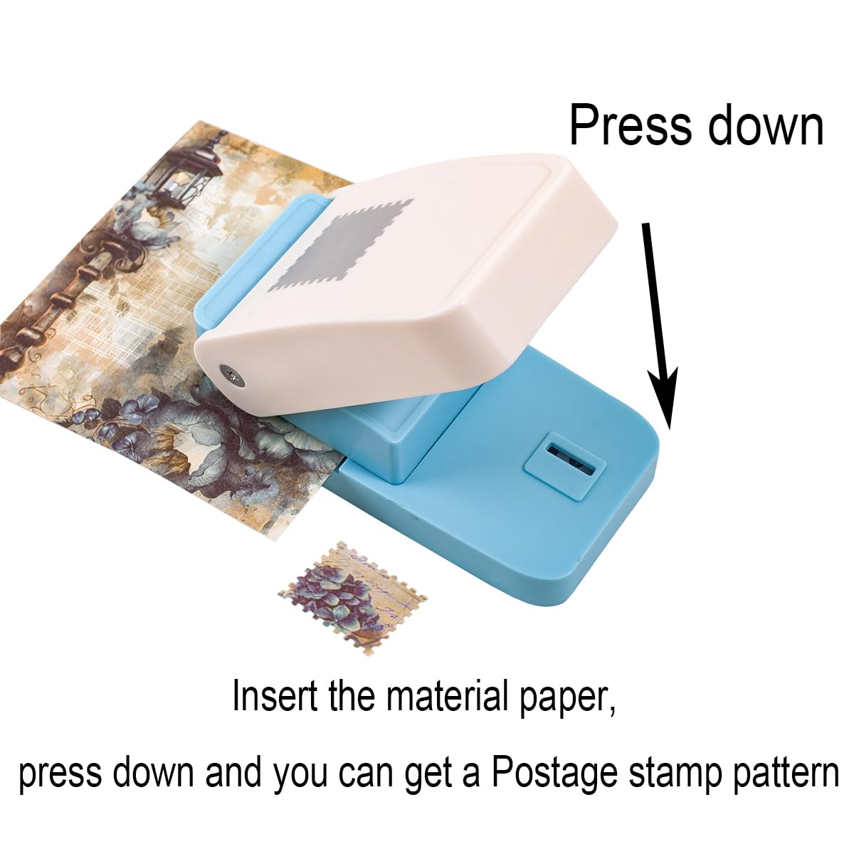 Postage Stamp Paper Punch – Decorative Stamp Edge Craft Cutter for Scrapbooking, Journaling & DIY Cards