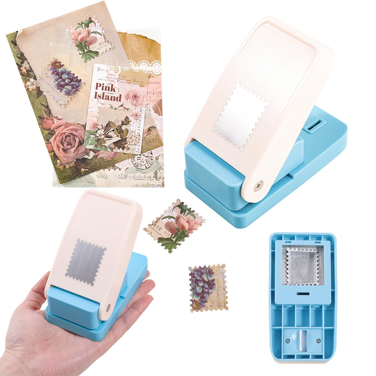 Postage Stamp Paper Punch – Decorative Stamp Edge Craft Cutter for Scrapbooking, Journaling & DIY Cards
