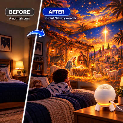 ✝️🌟 Nativity Christmas 5D Projection Light – Transform Any Room Into the Night of Bethlehem