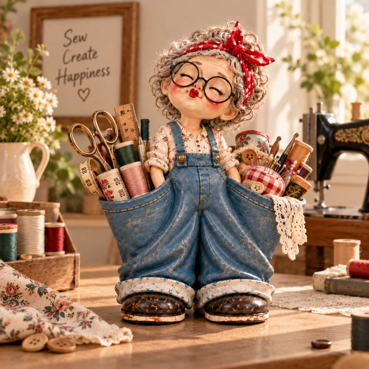 💋 Meet Your New Little Helper! ❤️ Retro Girl Multi-Purpose Organizer & Cute Home Decor