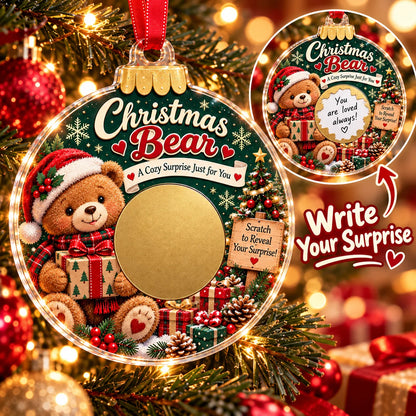 Scratch Surprise Christmas Ornament – Write Your Own Message & Reveal the Surprise 🎁