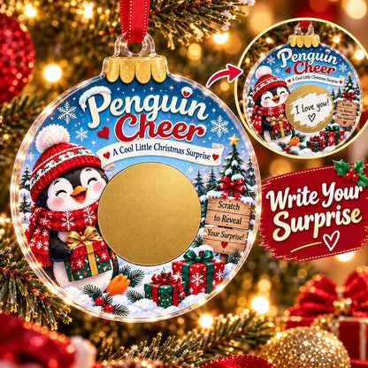 Scratch Surprise Christmas Ornament – Write Your Own Message & Reveal the Surprise 🎁