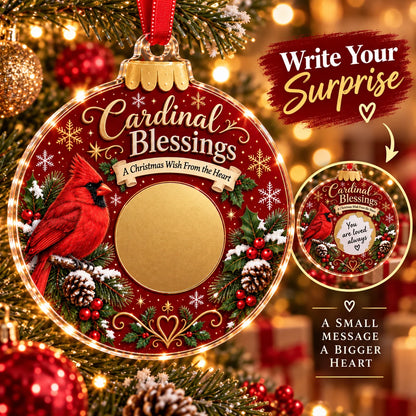 Scratch Surprise Christmas Ornament – Write Your Own Message & Reveal the Surprise 🎁