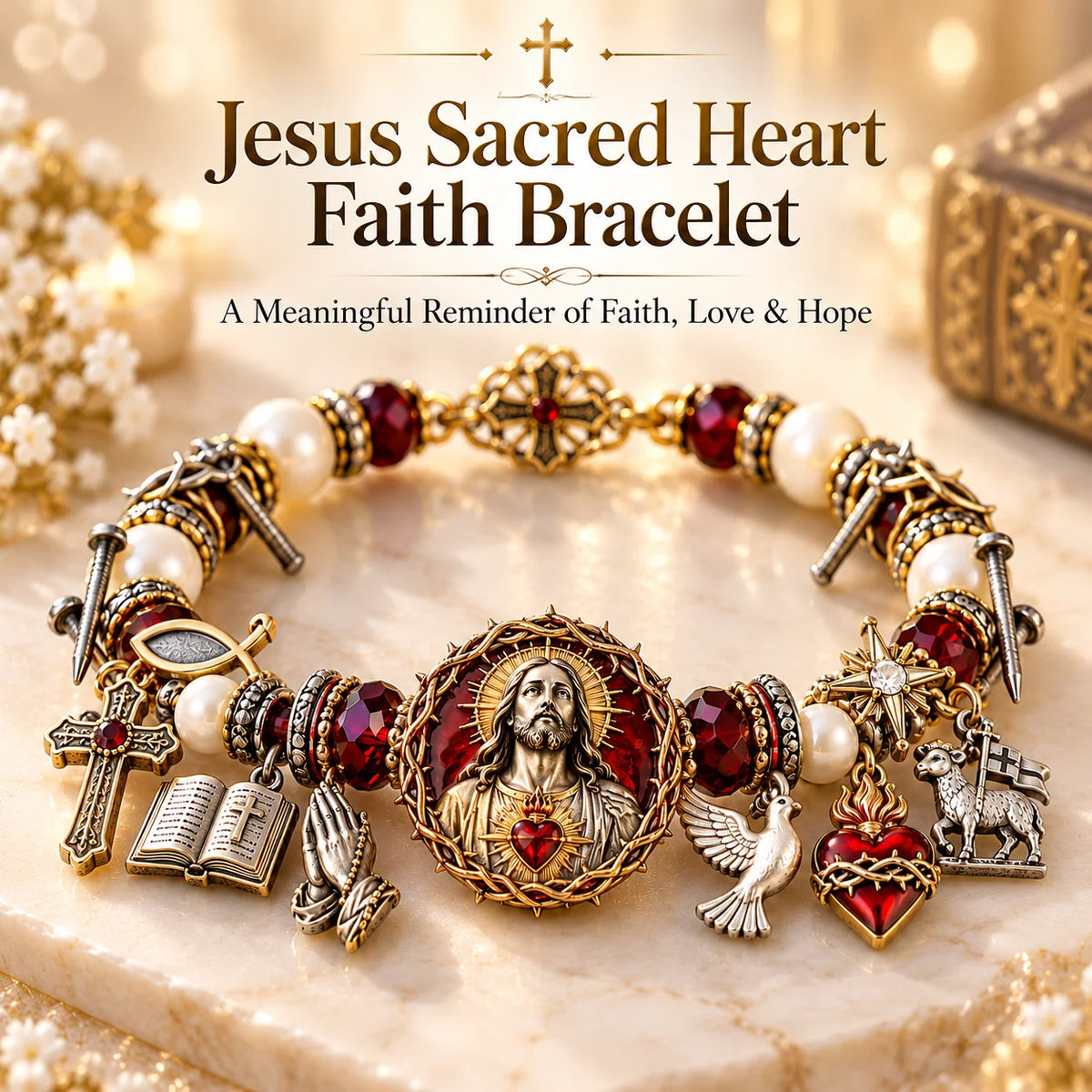 Jesus Sacred Heart Faith Bracelet
