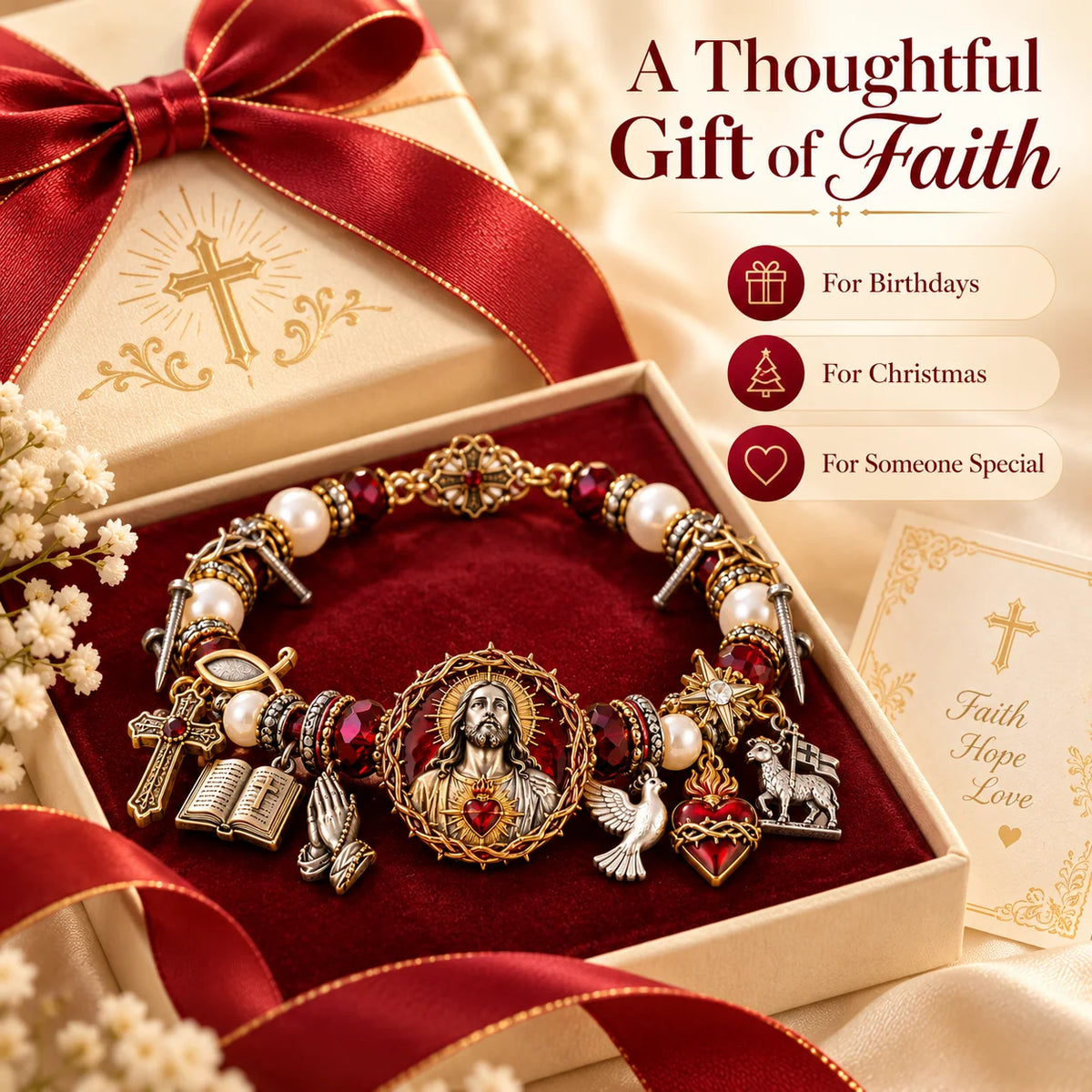 Jesus Sacred Heart Faith Bracelet