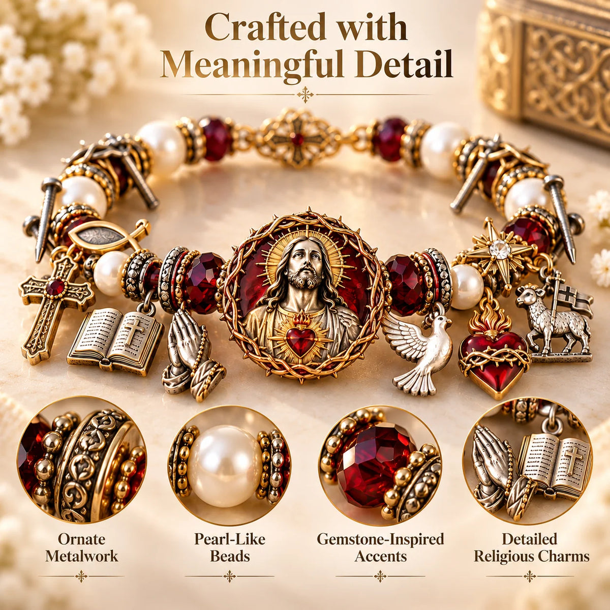 Jesus Sacred Heart Faith Bracelet