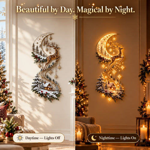Reindeer Under the Starry Sky™ – Mysig julstuga