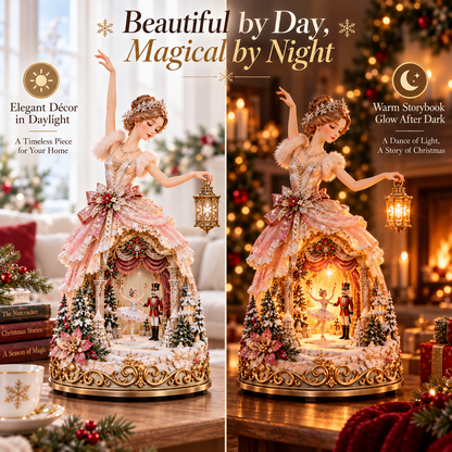 🔥LAST DAY 49% OFF 🩰 Winter Ballerina Story Lamp – Lighted Nutcracker Christmas Tabletop Decor ✨