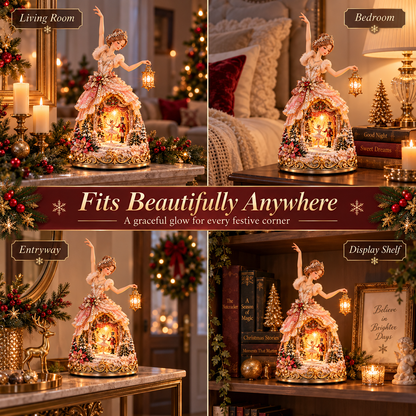🔥LAST DAY 49% OFF 🩰 Winter Ballerina Story Lamp – Lighted Nutcracker Christmas Tabletop Decor ✨
