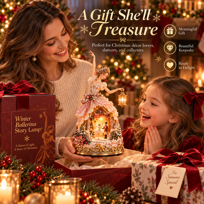 🔥LAST DAY 49% OFF 🩰 Winter Ballerina Story Lamp – Lighted Nutcracker Christmas Tabletop Decor ✨