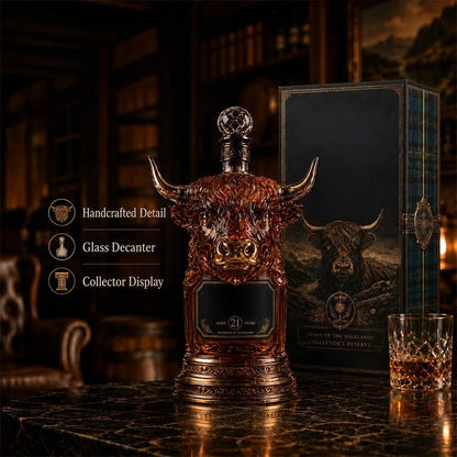 Highland Cow Whiskey Bottle Decanter