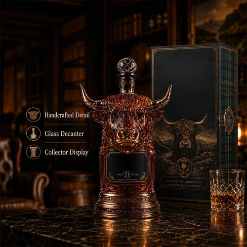 Highland Cow Whiskey Bottle Decanter