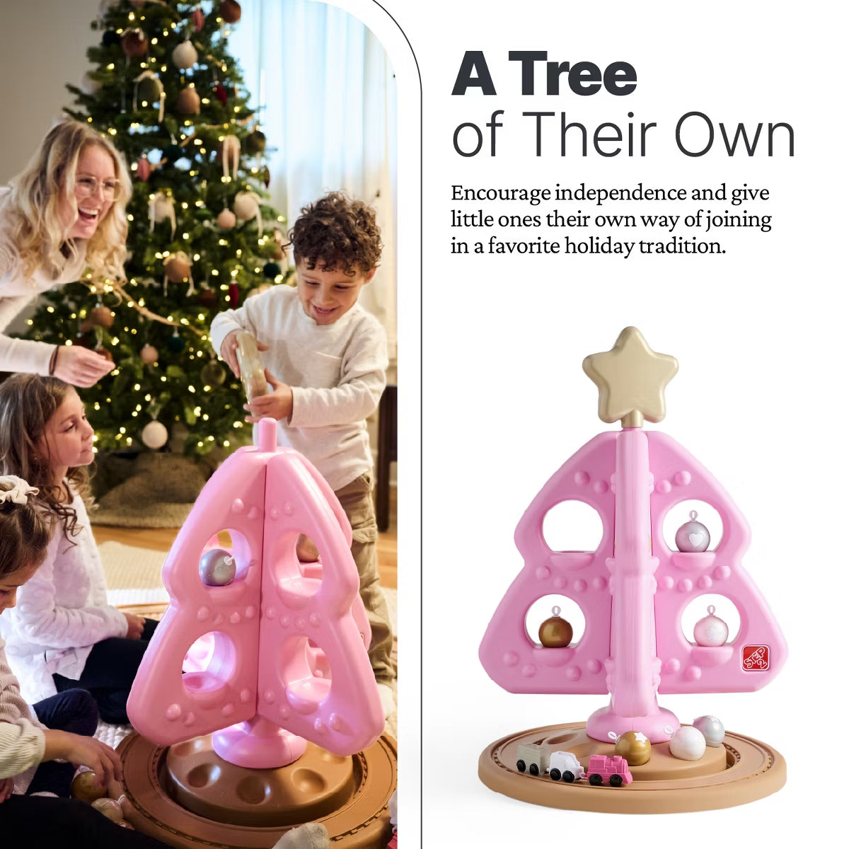 My First Christmas Tree Stacking and Sorting Toys - Pink 12pc