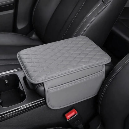🚘 Car Center Console Armrest Riser – Padded Cushion with Side Storage & Non-Slip Base