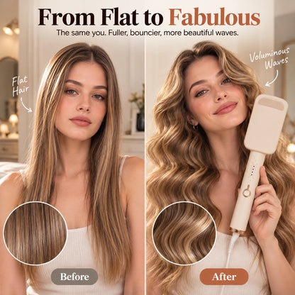 ⏰32MM Wavy Hair Curler – Big Bouncy Curls, 4 Adjustable Heat Settings & Negative Ion Care – Salon-Quality Styling at Home 💇‍♀️