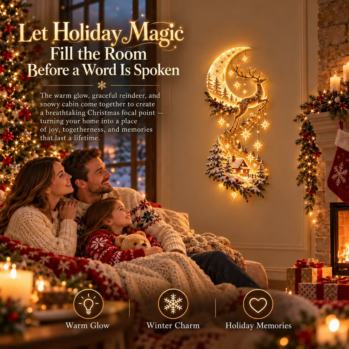 Reindeer Under the Starry Sky™ – Mysig julstuga