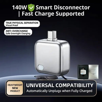 140W Auto-Eject Battery Guard – Smart USB-C Fast Charger