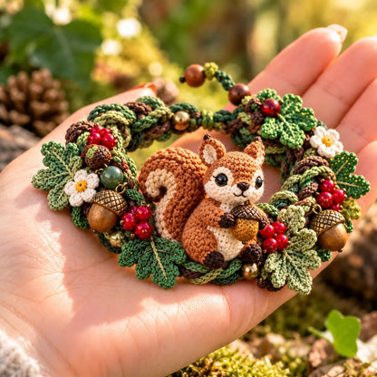 🌿🧶 Woodland Wrist Friends – Handmade 3D Crochet Animal Bracelet Collection
