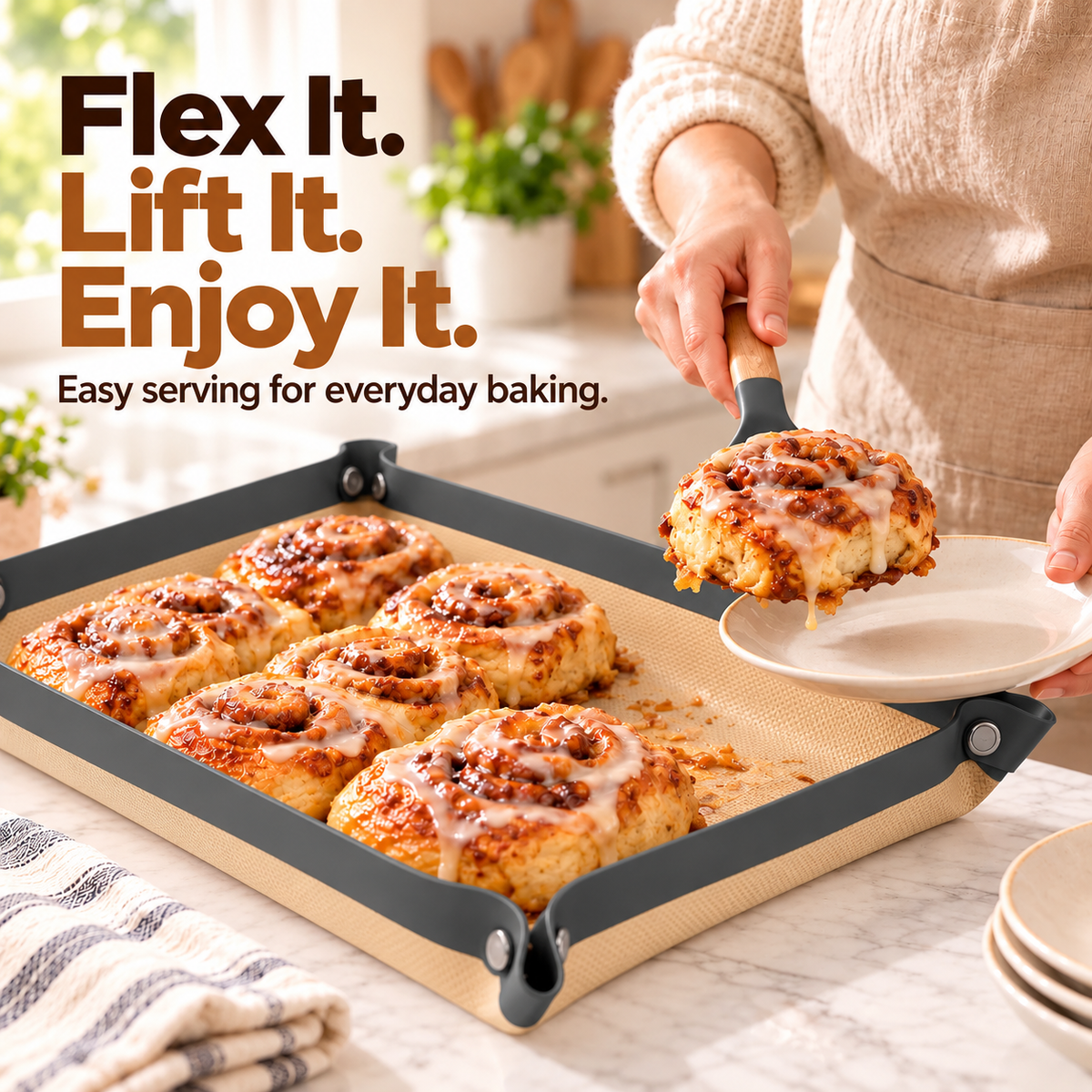 🍪 Foldable Silicone Baking Tray – Bake, Release & Store with Ease:New Upgraded Version ⭐
