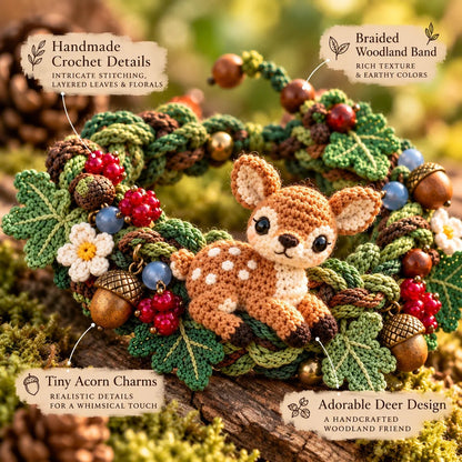 🌿🧶 Woodland Wrist Friends – Handmade 3D Crochet Animal Bracelet Collection