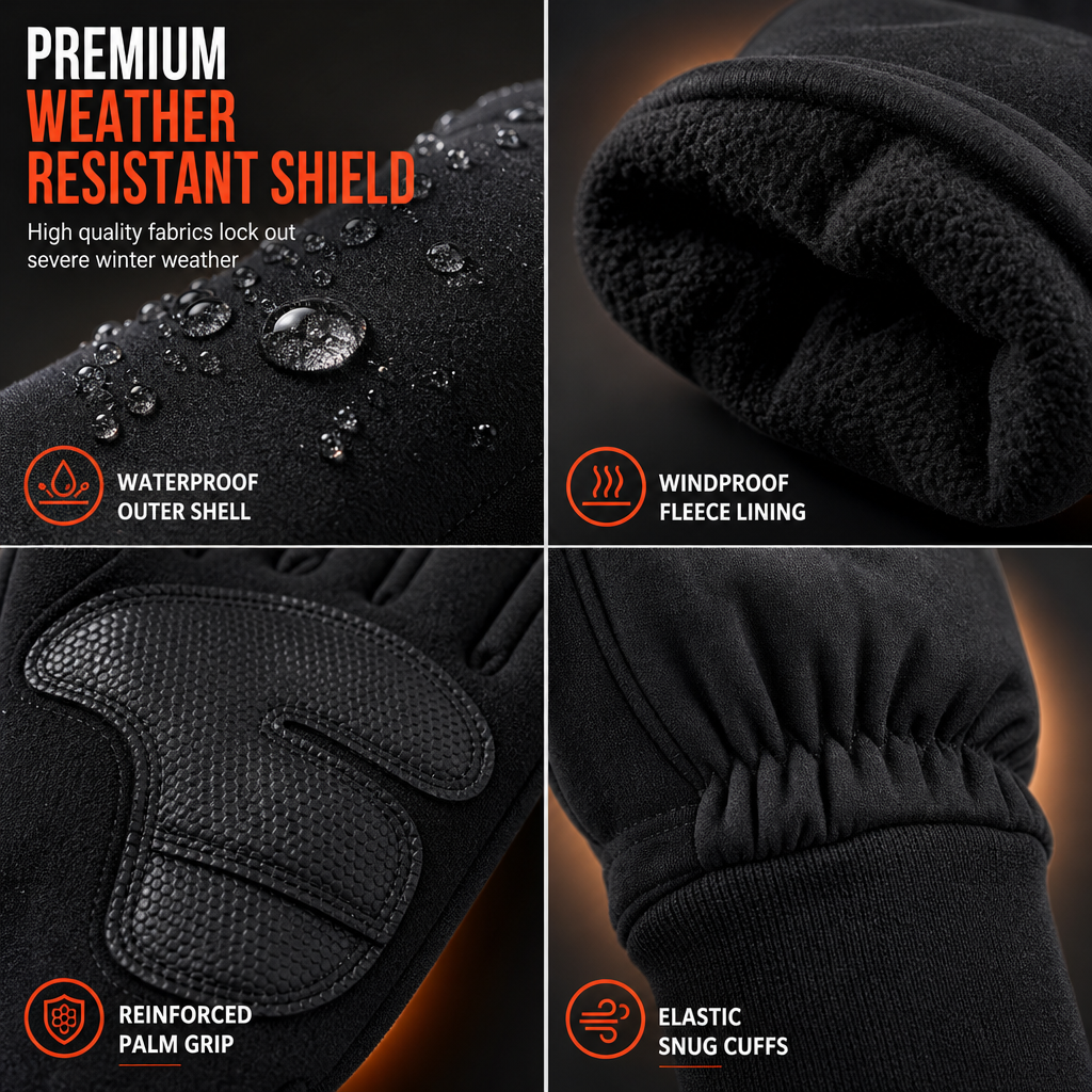Electric Heated Gloves for Men and Women Winter Warm Touchscreen Thermal Gloves for Motorcycle Riding Skiing and Outdoor Sports