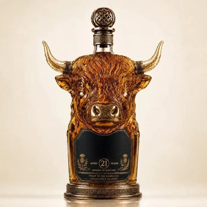 Highland Cow Whiskey Bottle Decanter